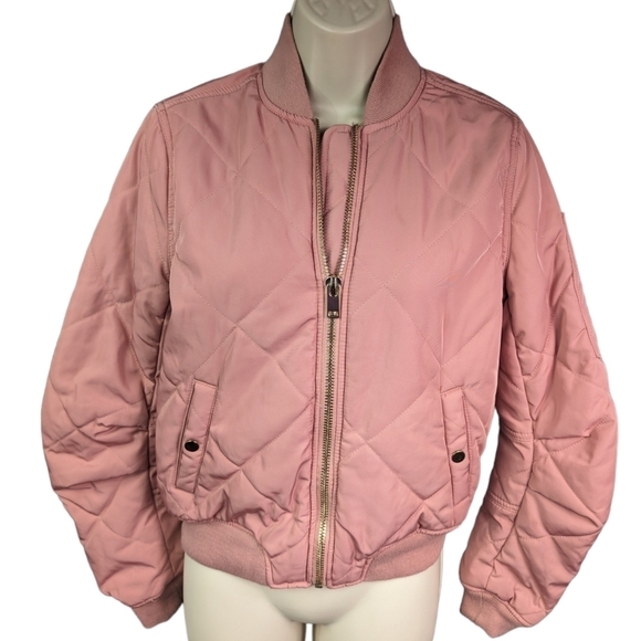 Romeo + Juliet Couture Cropped Bomber Jacket Sz S - Picture 1 of 16